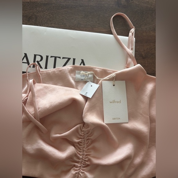 NWT Aritzia Wilfred Verso Crop Camisole in Coral Blush - Picture 6 of 6